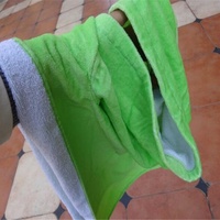 Serviette de plage poncho absorbante 100% coton pour enfants et adultes, logo personnalisé imprimé, poncho de surf à capuche, couleur personnalisée