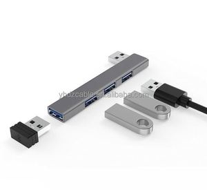 Right Angle Aluminum Alloy Type C Splitter Laptop 3.0 <b>USB</b> <b>Hub</b> Extender Four Port <b>Hub</b> - Product Image 3