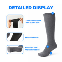 Chaussettes de compression personnalisées en bambou pour hommes et femmes, 20-30 mmhg