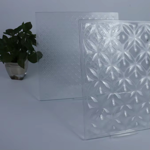 Panel de Vidrio Decorativo con Patrón Floral, Rectangular, Moderno, para Montaje en Pared, Vidrio Figurado Sólido, Alta Transmitancia de Luz - Product Image 5