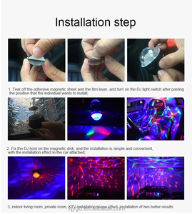 Led giao hưởng bầu không khí đèn xe môi trường xung quanh đèn giáng sinh Đèn sân khấu pha lê ma thuật bóng với USB - Product Image 5