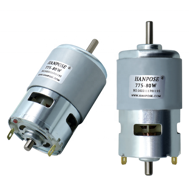 775 DC Brush Motor 80W 12V 4000RPM / 24V 8000RPM High Torque Motor for DIY Power Tool - HLTNC