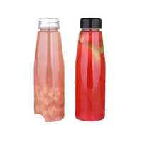 38 bouteilles en plastique PET transparentes de 350 ml, qualité alimentaire, jetables, pour thé au lait, jus, boissons, avec bouchon à vis, sérigraphiées, revêtement UV HL
