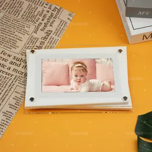 Appareil de confession d'amour, <span class=keywords><strong>NFT</strong></span> coloré, album électronique transparent de 7 pouces, lecteur numérique en acrylique, cadre photo vidéo en mouvement - Product Image 1