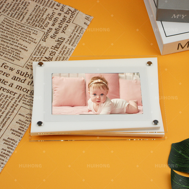 Love Confession Device Colorful NFT 7 Inch Transparent Electronic Album Digital Acrylic Player Motion Video Photo Frame