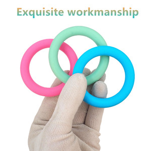 Anneaux <span class=keywords><strong>de</strong></span> <span class=keywords><strong>dentition</strong></span> en <span class=keywords><strong>silicone</strong></span> <span class=keywords><strong>de</strong></span> qualité alimentaire, 65 mm, ronds, solides, souples, accessoires <span class=keywords><strong>de</strong></span> bijoux DIY, vente en gros - Product Image 3