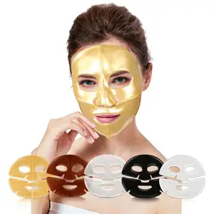 Oem anti-vieillissement carats coréen privé étiquette en cristal de collagène d'or visage 24k or masque facial