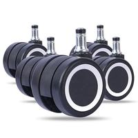 Roulettes en caoutchouc pour lames de patins à roulettes, 40 kg, 60 mm, en nylon, roues universelles pour tabourets de bar, chaises d'ordinateur, meubles de cuisine et de chambre, accessoires