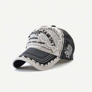 Broderie personnalisée Casquettes professionnelles de haute qualité pour hommes en détresse Casquettes de baseball Chapeaux Sports - Product Image 2