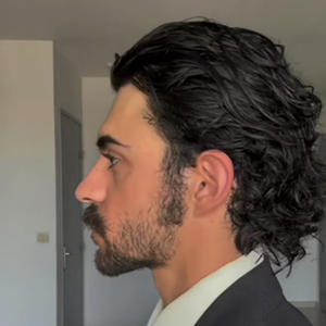 Prothèses capillaires pour hommes en cheveux humains naturels, avec dentelle suisse, style 'Back Hairstyles' et 'Water Wave', 24mm, pour systèmes de remplacement et perruques toupet - Product Image 5