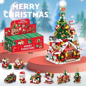 Divertido Mini Rompecabezas de Bloques de Construcción, Lindo Árbol de Navidad y Papá Noel de Dibujos Animados, Juego Educativo para Niños, Idea de Regalo de Navidad - Product Image 1