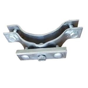 Melhor Preço pólo Clamp Electric Power Cable Aço Carbono para Linha de Transmissão Overhead Hot Dip Galvanizado pólo braçadeira