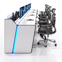 Console de sécurité, bureau de contrôle CCTV, table de salle de contrôle, mobilier de centre de commandement, solution de poste de travail pour centre de contrôle