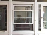Fenêtres à double ouverture en aluminium de style américain, avec design vertical coulissant vers le haut, vente en gros directe d'usine chinoise.