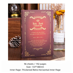 <span class=keywords><strong>Cuaderno</strong></span> <span class=keywords><strong>de</strong></span> Tapa Dura Estilo Mágico MAD59, Diario Retro con Encuadernación <span class=keywords><strong>de</strong></span> Alambre para Estudio, Regalo Creativo - Product Image 2