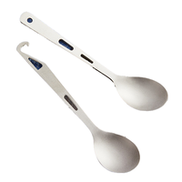 Fourchette-cuillère multifonction 3-en-1 en titane pour le camping en plein air avec ouvre-bouteille, ustensiles de cuisine pour pique-nique