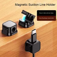 Organisateur de câble magnétique en plastique flexible pour le stockage des données de la voiture Clip de câble de chargement de téléphone portable avec prise à pression