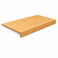 Étagère murale en bambou naturel, moderne, écologique, robuste, multifonctionnelle, à un seul niveau, en forme de L, pour le rangement en atelier