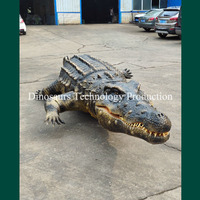 Modèle de crocodile animatronique personnalisé pour parc d'attractions, robot animal automatique à marche autonome