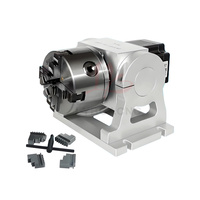 Kit de tête de division rotative CNC 4ème axe, mandrin rotatif 3/4 mâchoires 100 mm + moteur pas à pas Nema34 86 mm réduction 50:1 pour le bois