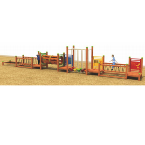 Aire de jeux extérieure en bois sur mesure de haute qualité avec pont à une seule planche, filet d'escalade et autres articles de jeu d'expansion - Product Image 3