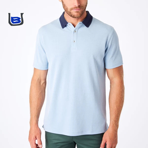 Venta al por mayor de fábrica personalizada OEM ODM nuevo estilo de moda poliéster Vintage elegante Casual tejido de punto Polo camiseta para hombres - Product Image 2