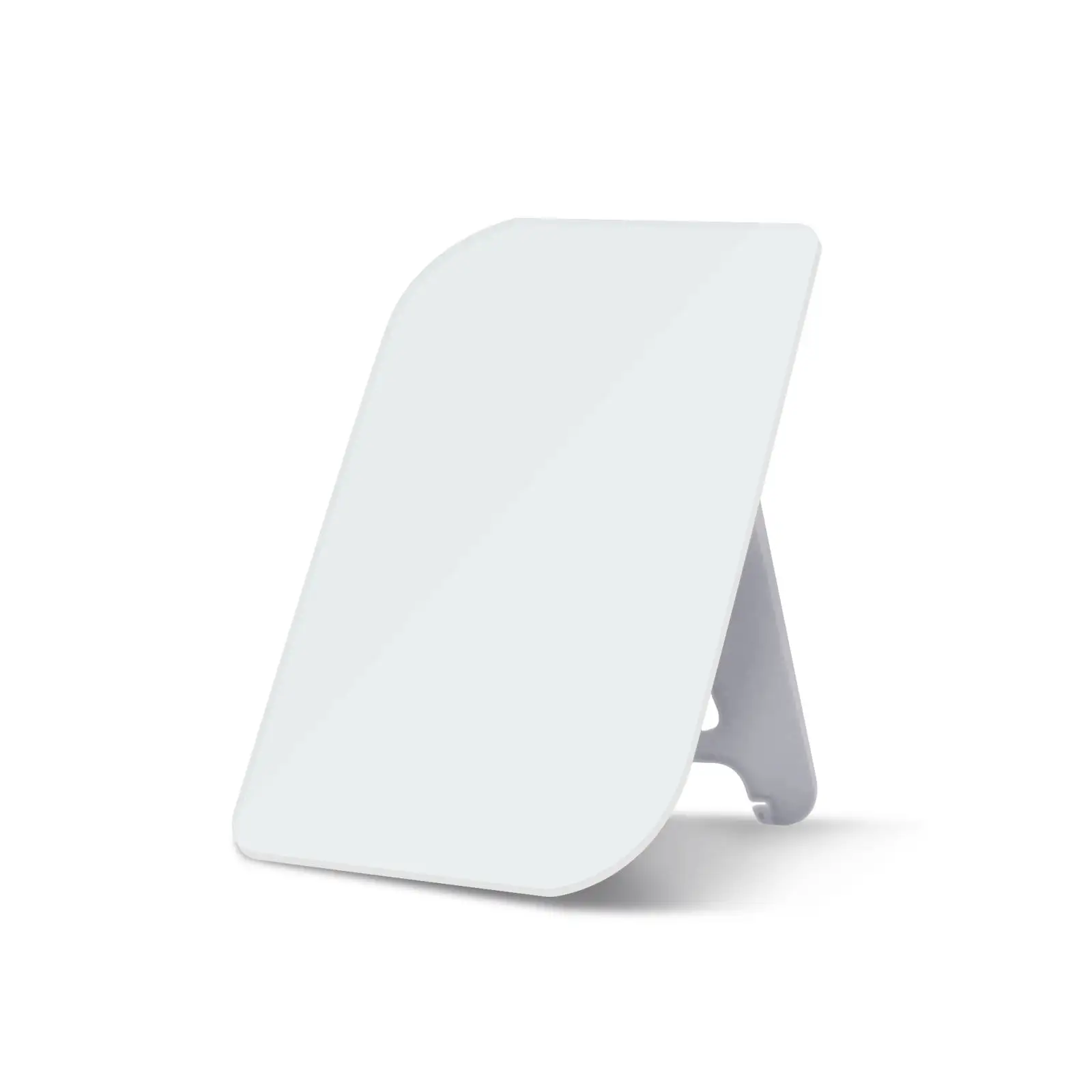 Papan putih Desktop penghapus kering kaca kecil persegi pandangan nyaman dengan dudukan untuk rumah kantor