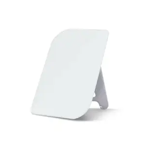 Quadro branco de mesa com suporte para escritório e casa, vidro pequeno quadrado com vista confortável