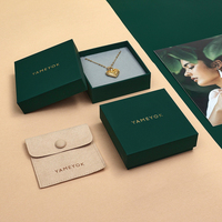 Ensemble de boîtes d'emballage en carton avec Logo imprimé, couvercle et Base en carton pour bague, collier, boucle d'oreille, bijoux