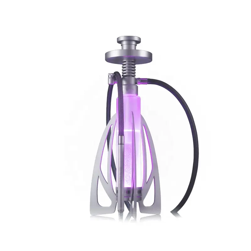 Chất lượng cao thép không gỉ hookah Hi Tech Shisha hookah với ánh sáng LED Shisha