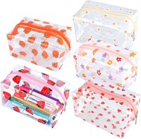 Vente directe d'usine, sacs cosmétiques en PVC pour garçons, sacs transparents imperméables pour fournitures scolaires
