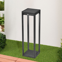 Détecteur de mouvement moderne en aluminium Ip44 pour les parcs de jardins extérieurs Lampes de pelouse à led solaires