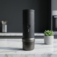 Machine à café portable automatique pour voiture, hôtel, camping-car, rechargeable par USB, filtre de 58 mm, panier à café en poudre, capacité de 3 à 5 tasses