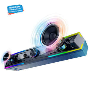 Haut-parleur COOMAER ST200 PC sur mesure, basses profondes et puissantes, barre de son sans fil Bluetooth RGB 3D LED pour jeux, ordinateur portable - Product Image 1