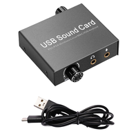USB Externer 2-Kanal-Stereo-Audioadapter 3,5mm Mikrofon Lautstärkeregelung Modell AY130 zum Übertragen von Stereo
