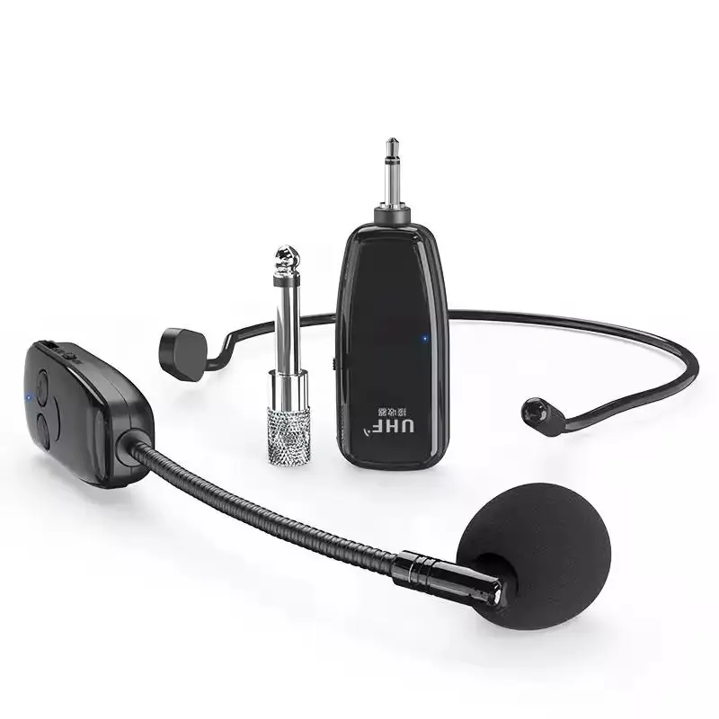 Fone de ouvido sem fio UHF pll Microfone e microfone portátil sem fio UHF profissional microfone de karaokê