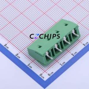 DB128V-7.5-4P-GN-S Screw Terminal Block P=7.5mm Connector ( Construction: 1x4P )( Pitch: 7.5mm )( Color: Green ) - Product Image 2