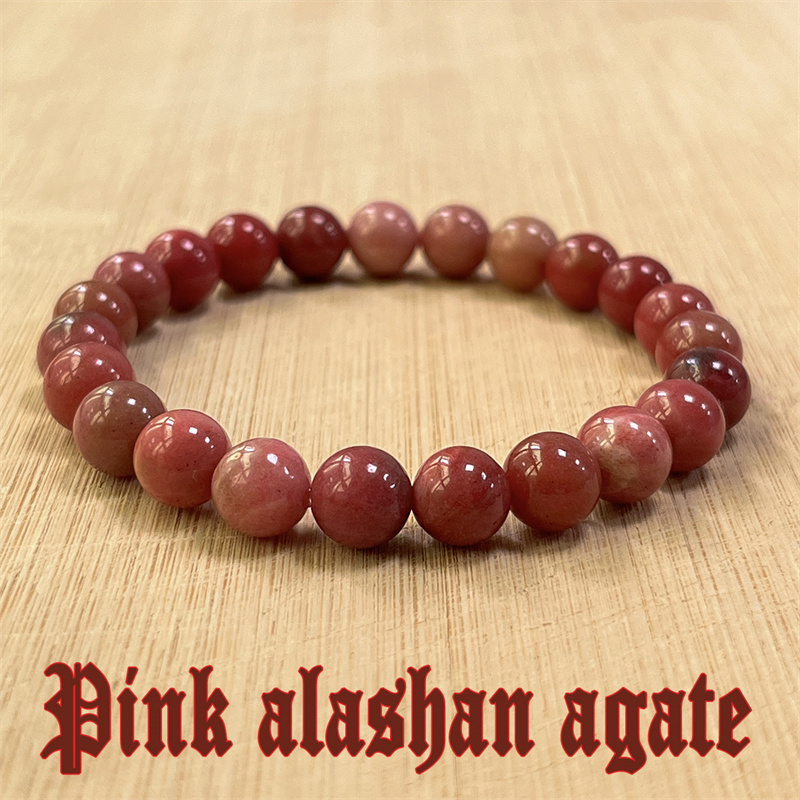 Bracelet en agate Alashan rose