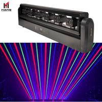 Láser de Escenario de 6 Cabezas RGBW, Venta Directa de Fábrica, 6 Ojos Giratorios, Láser Rojo Oscilante, Flechas Láser, DMX512, 150W, Iluminación para Clubes