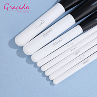 Set Kuas Makeup Wajah Gracedo Professional 8-Piece dengan Gagang Kayu dan Bulu Sintetis, Warna Dapat Disesuaikan, Kualitas Mewah