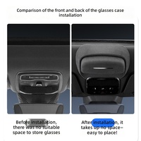 Boîte de rangement pour lunettes de soleil de voiture pour Lynk & Co 07/08, porte-lunettes avant en cuir doublé de fourrure - Accessoires intérieurs de voiture