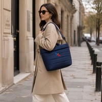 Sac fourre-tout matelassé en nylon imperméable 210D avec logo personnalisé, sac à bandoulière matelassé pour femme, usine OEM ODM