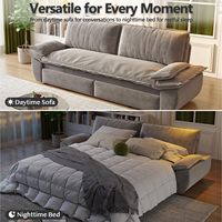 Futon-Schlafsofa Queen-Size Ausziehbares Bett 3-in-1 Konvertierbares Schlafsofa mit Modernem Samt-Futon-Couch für Apartment-Schlafzimmer