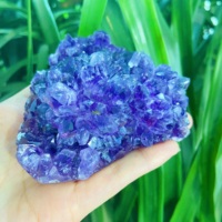 Vente en gros de pierre d'améthyste en cristal naturel pierre de guérison en grappe d'améthyste violet foncé de haute qualité pour la décoration de la maison