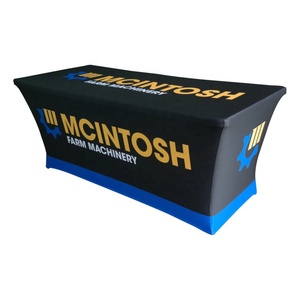 Manteles de mesa personalizados, mantel <span class=keywords><strong>Rectangular</strong></span>, falda ajustada, 6 pies, 8 pies, cubierta de mantel, poliéster/licra, elástico, Lino elástico - Product Image 1