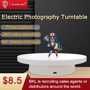 عرض دوران المنتج BKL كهربائي درجة دوار للتصوير الفوتوغرافي حذاء التقاط الصور الدوارة