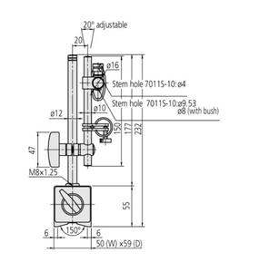 Soporte Magnético para Indicador de Carátula Mitutoyo 7011S-10 de Acero Inoxidable con Ajuste Fino, Precisión de 0.1mm - Product Image 3