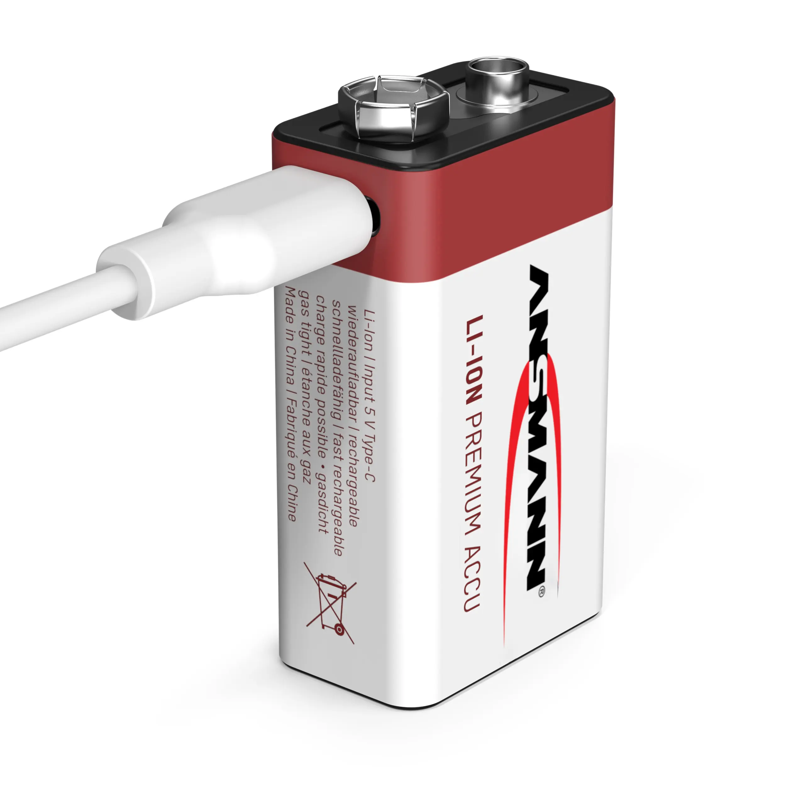 Batterie USB la plus populaire Meilleure vente Batterie sèche de remplacement Batterie au lithium-ion rechargeable 9V