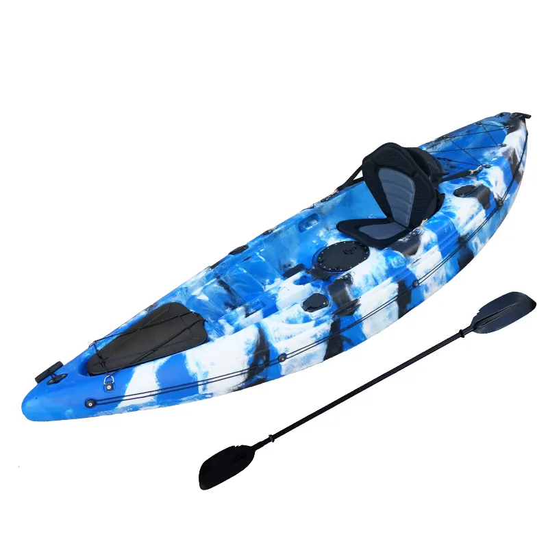 Großhandel Günstige Sit On Top Paddle Kayak Kein aufblasbares Angel kajak Kanu für Angeln und Erholung von BLUE OCEAN KAYAK