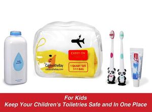 TSA Approved Airline Toiletry <b>Bag</b> Quart Sized with Zipper Airport Compliant Clear <b>Bag</b> Carry-On Luggage Travel Backpack - Product Image 6